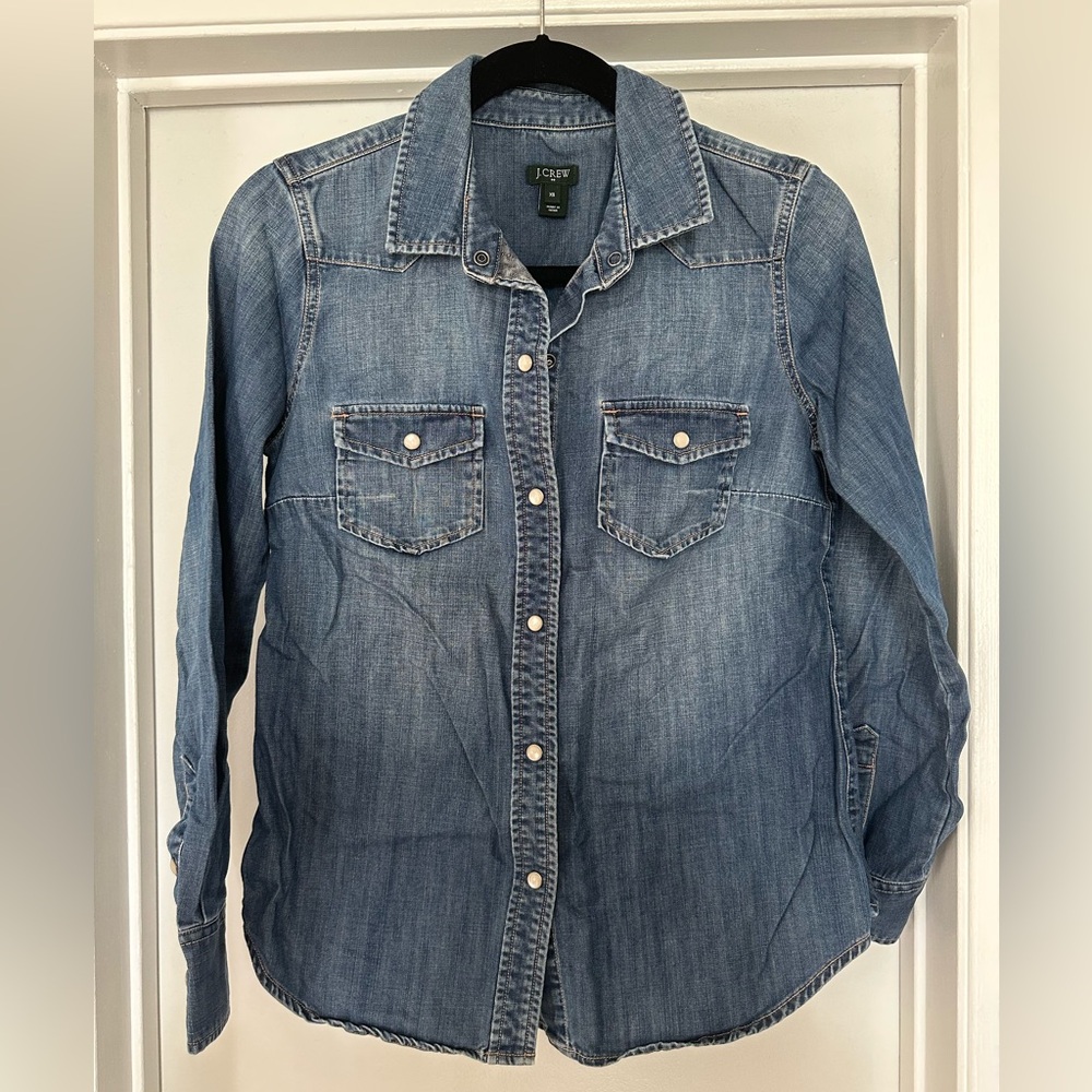 J Crew Chambray Button Down Shirt